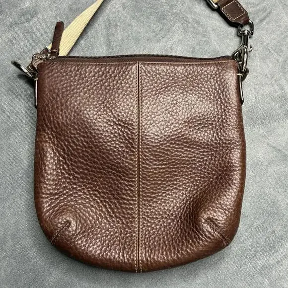 Coach Hamilton Brown Pebbled Leather Swingpack Crossbody Shoulder Bag Handbag - Picture 13 of 15